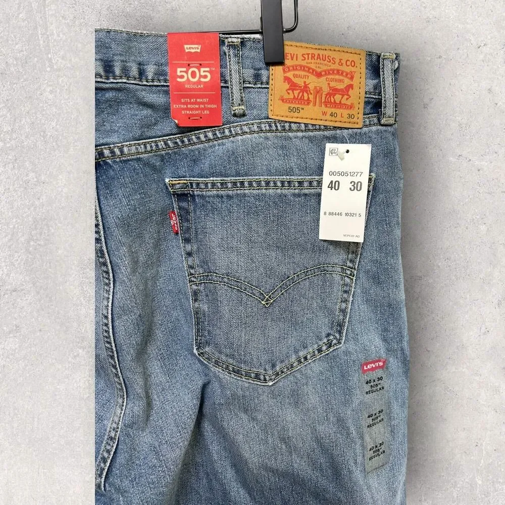 Levis‎ 505 Regular Fit Jeans Size 40X30 Blue